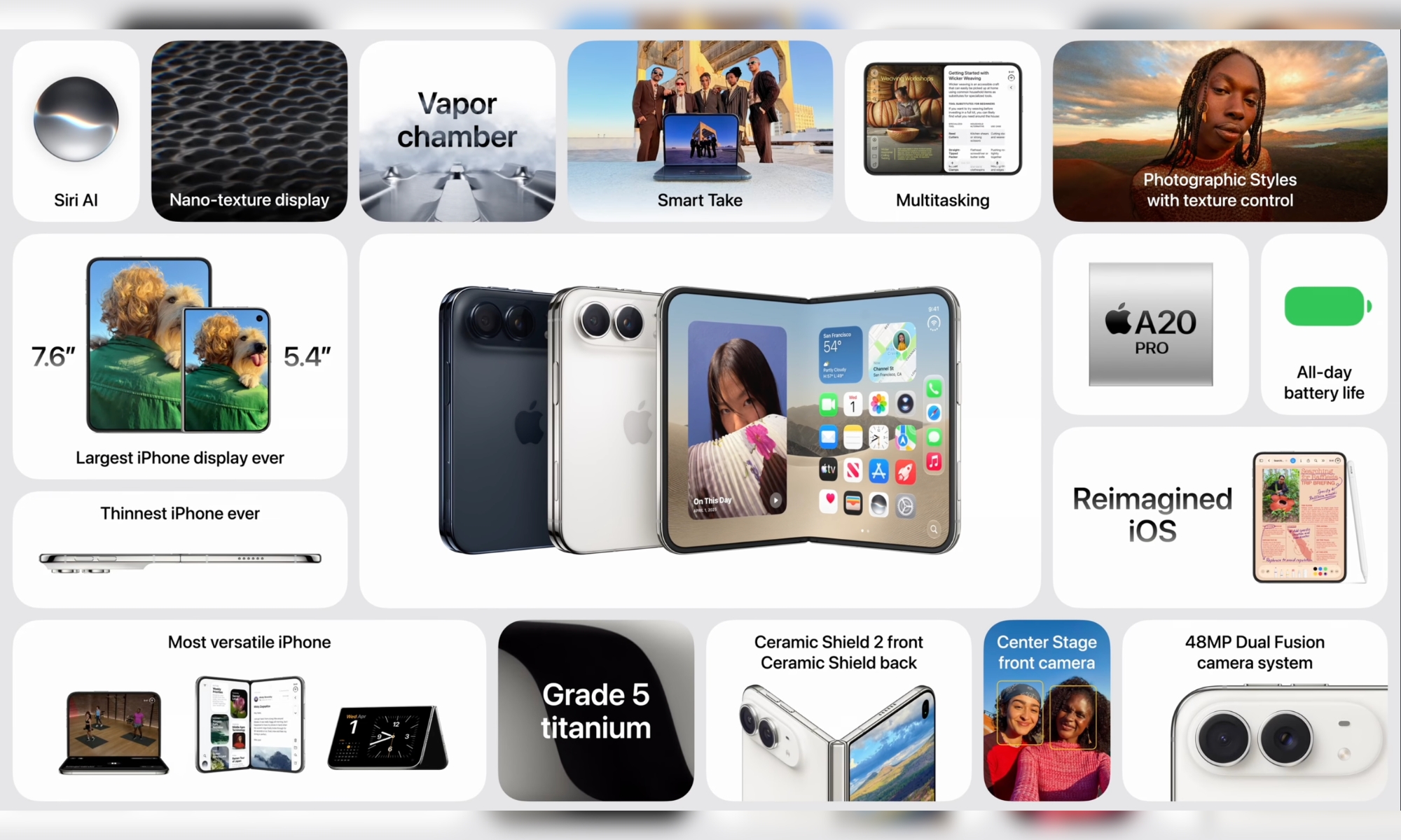 Apple ilk qatlanan smartfonu iPhone Duo-nu 23 oktyabrda satışa çıxaracaq