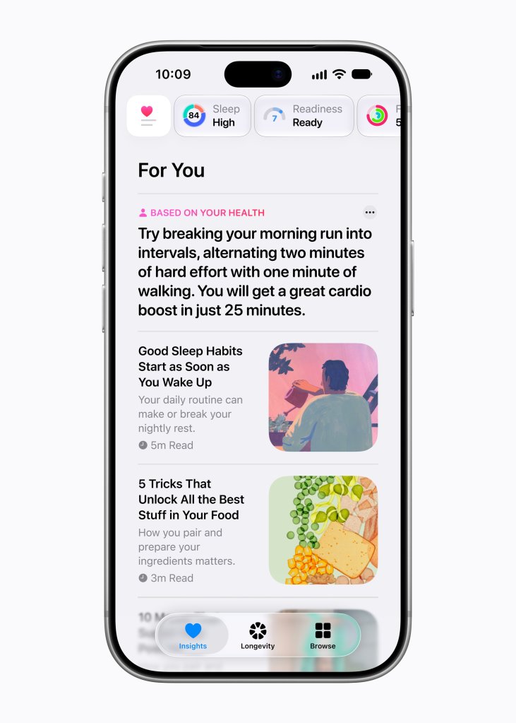 Apple sağlamlıq yaşını hesablayan Health adlı tətbiqi sınağa açıb