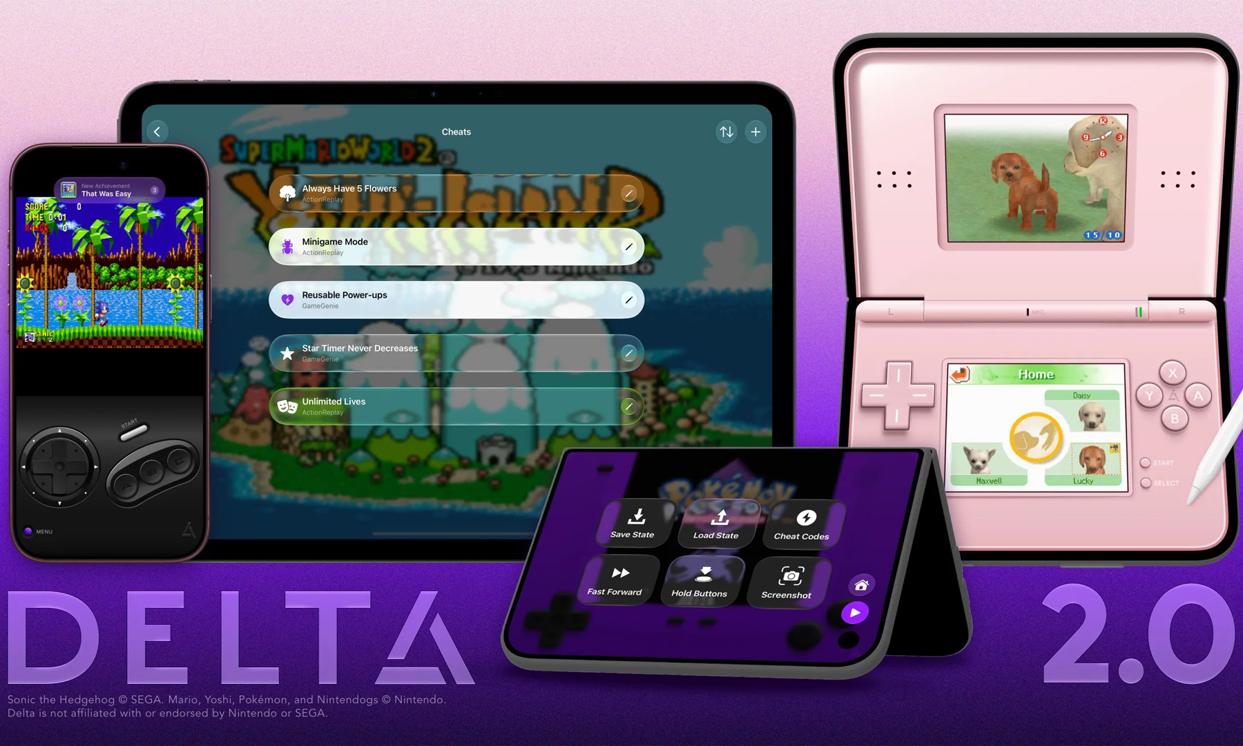 Delta 2.0 oyun emulyatoru qatlanan iPhone Duo dəstəyi ilə təqdim edildi