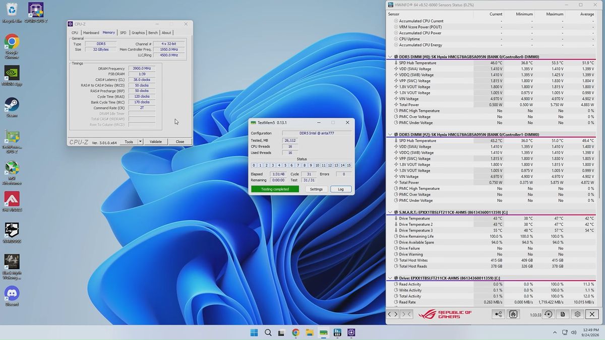 Həvəskar noutbuk yaddaşından 300 manata DDR5-7800 masaüstü dəsti hazırladı